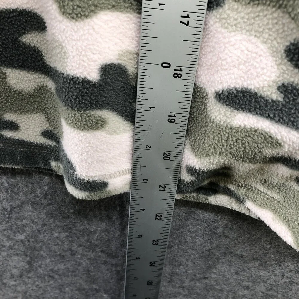 Children's Place Fleece 1/4 Zip Pullover Girls L 10/12 Pink Green Camo‎ Sweater